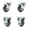 Service Caster 3.5 Inch Gray Polyurethane Wheel Swivel Top Plate Caster Set with 2 Rigid SCC SCC-20S3514-PPUB-2-R3514-2 - alternate 1
